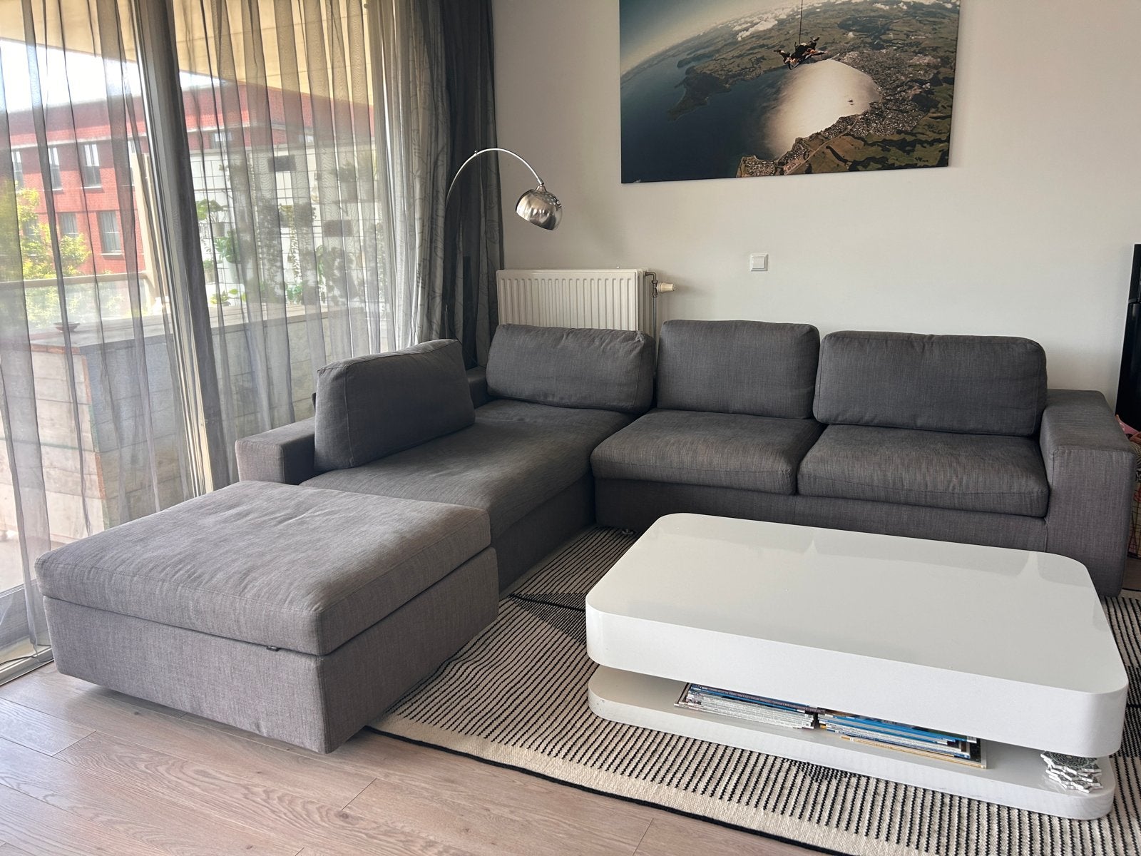 Modulaire bank Danca (Dutch Design) met poef/hocker, Ophalen, 250 tot 300 cm, Gebruikt, 100 tot 125 cm
