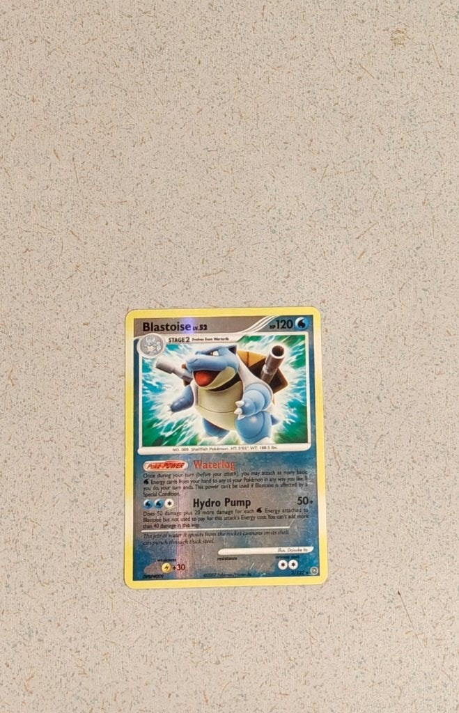Blastoise 2/132 reverse holo pokemonkaart, Ophalen of Verzenden, Zo goed als nieuw, Losse kaart, Foil