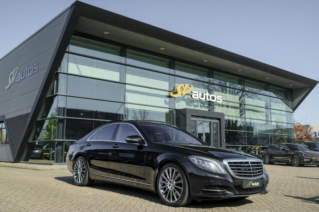 Mercedes-Benz S-klasse S500 V8 455pk 4Matic Panoramadak Trek, Auto's, Mercedes-Benz, Gebruikt, Zwart, Vierwielaandrijving, Sedan