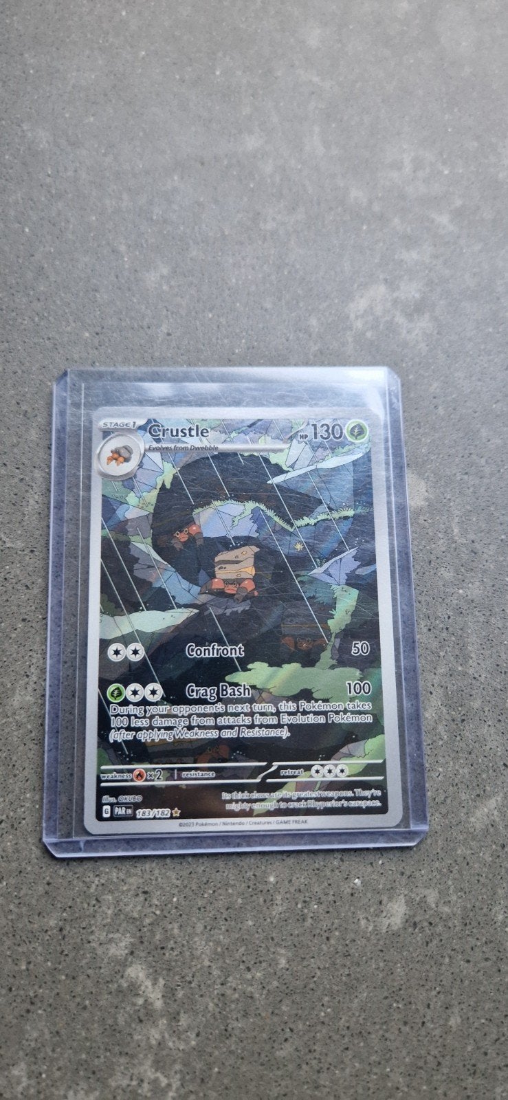Crustle 183/182 Pokémon kaart (Full Art), Ophalen of Verzenden, Zo goed als nieuw, Losse kaart