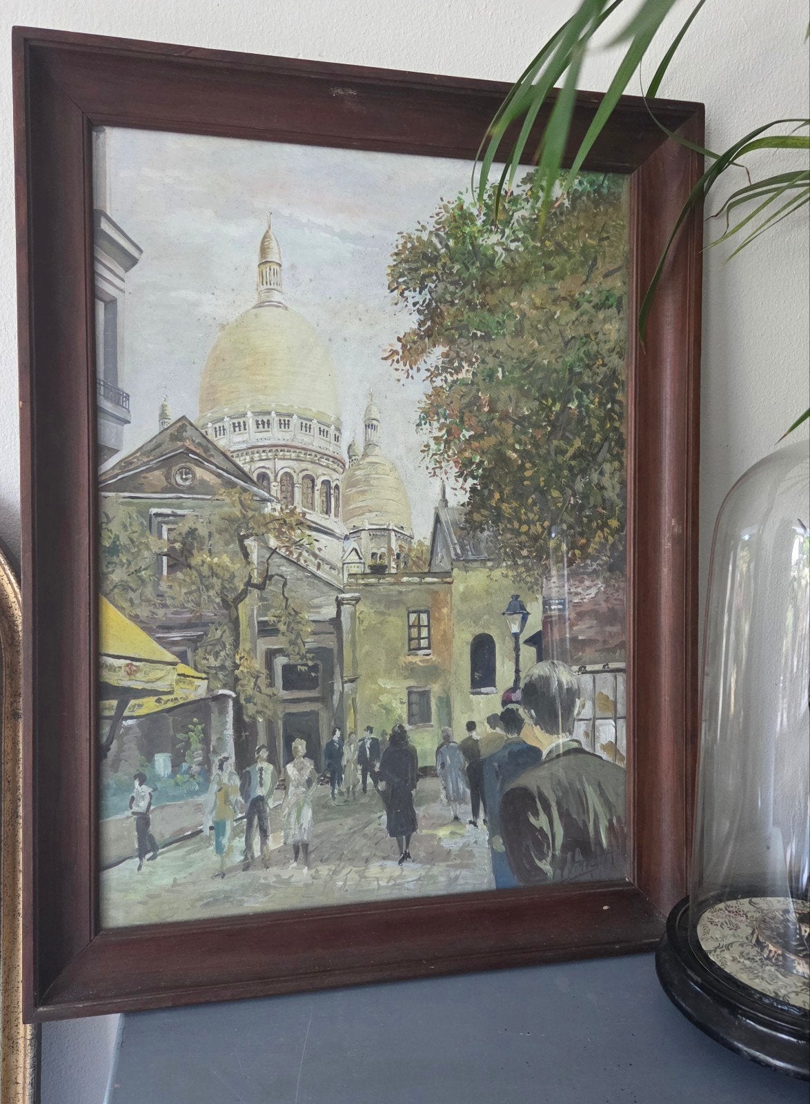 Groot Frans gesigneerd pastel schilderij Parijs jaren 50, Antiek en Kunst, Kunst | Schilderijen | Klassiek, Ophalen, Stads- / dorpsgezicht