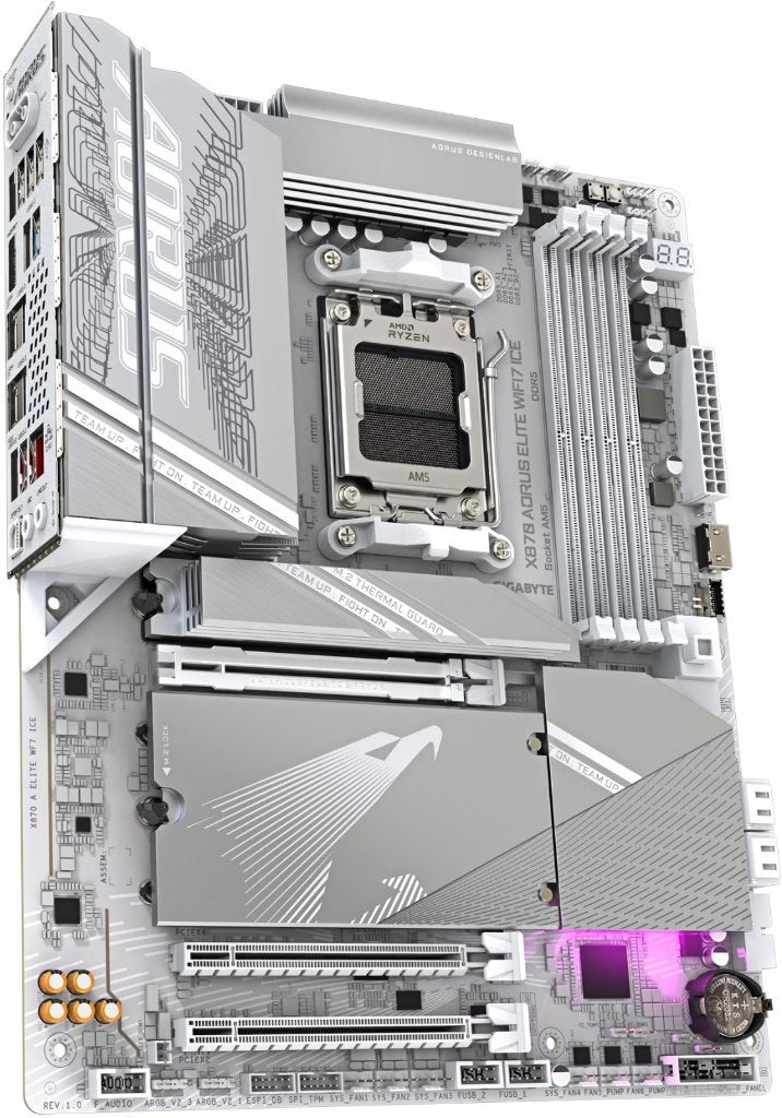 Gigabyte X870 AORUS ELITE WIFI7 ICE Moederbord, Ophalen of Verzenden, Zo goed als nieuw, ATX, DDR5