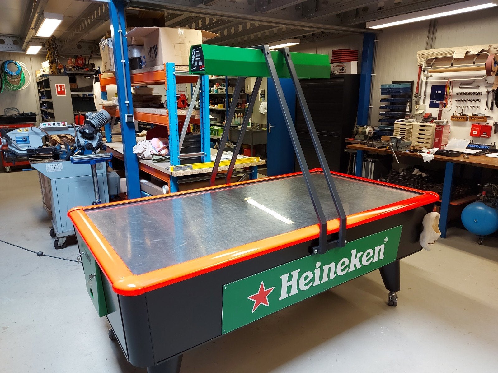 Airhockey tafel Wik Fire&ice ombouw heineken look, Ophalen, Zo goed als nieuw, Overige typen