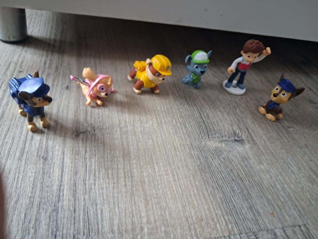 6 Paw patrol figuren, Kinderen en Baby's, Ophalen of Verzenden, Zo goed als nieuw