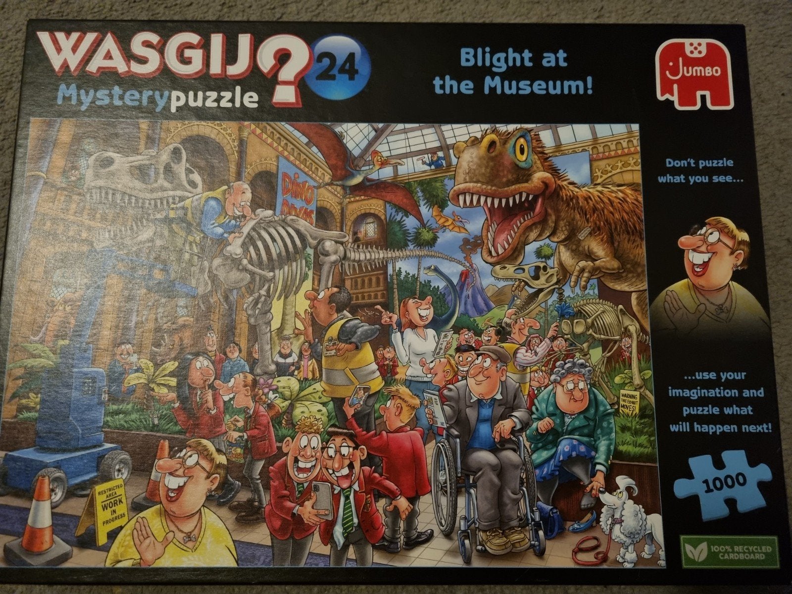 wasgij mystery nr 24 paniek in het museum, Ophalen of Verzenden, 500 t/m 1500 stukjes, Zo goed als nieuw, Legpuzzel