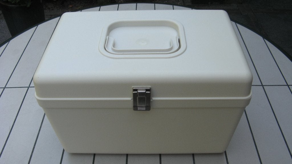 vintage Curver naaidoos/koffer/box izgs, Ophalen of Verzenden, Huis en Inrichting