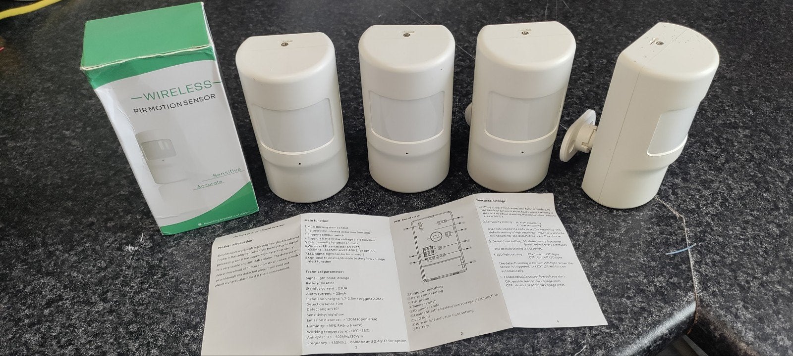Draadloze PIR Bewegingssensoren (5 stuks), Detector, Sensor of Melder, Ophalen of Verzenden, Draadloos, Beweging