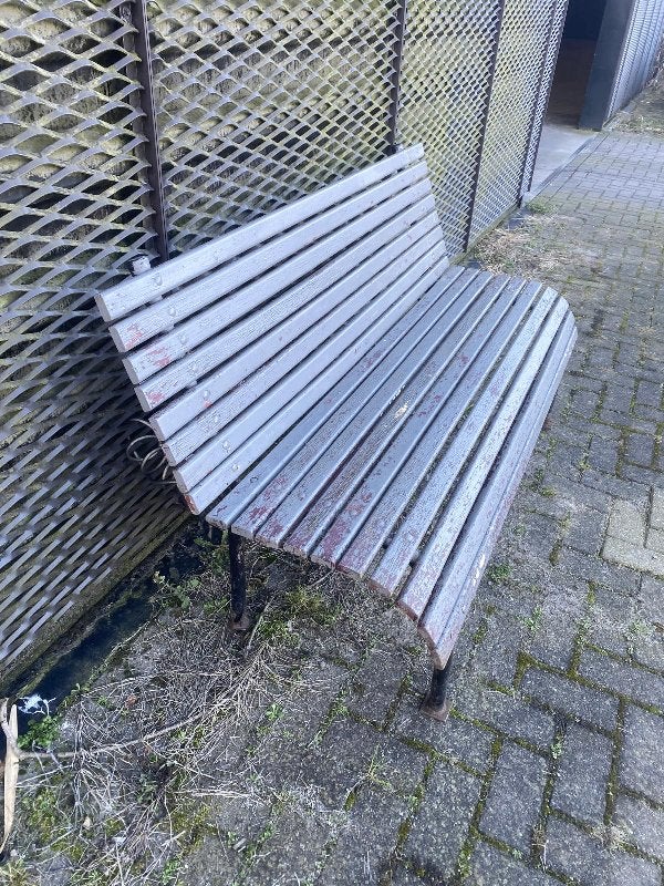 Authentieke, vintage parkbank - tuinbank, Ophalen, Gebruikt, Hout