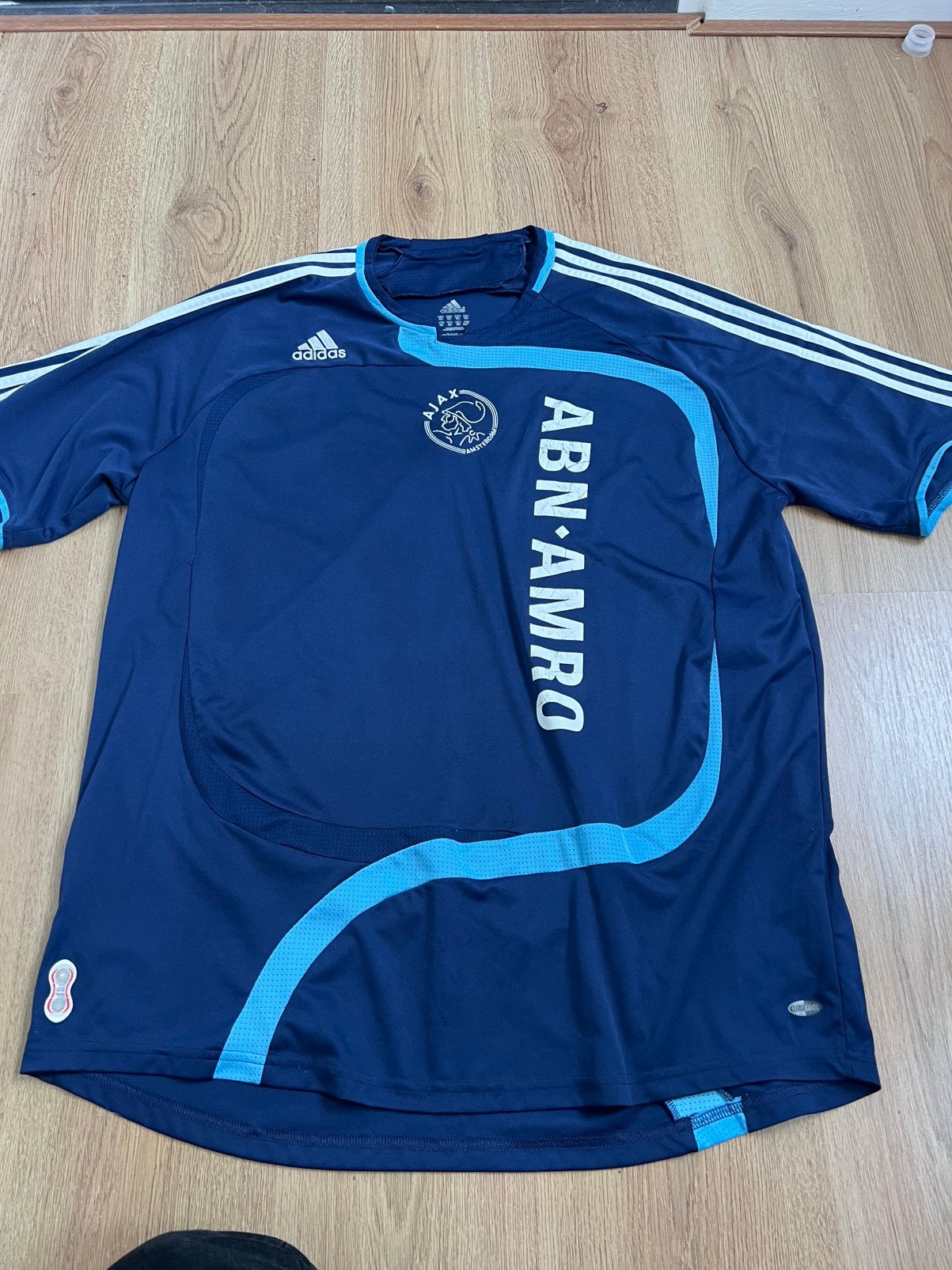 Ajax adidas uit-shirt 2007/2008 blauw xxl 2xl, Shirt, Ophalen of Verzenden, Zo goed als nieuw, X