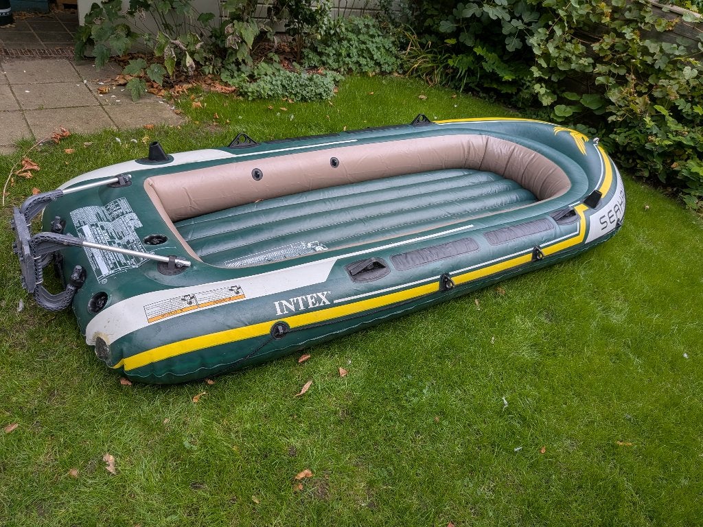Intex seahawk 4 rubber boot, Watersport en Boten, Ophalen, Drie personen of meer, Overige typen, Gebruikt