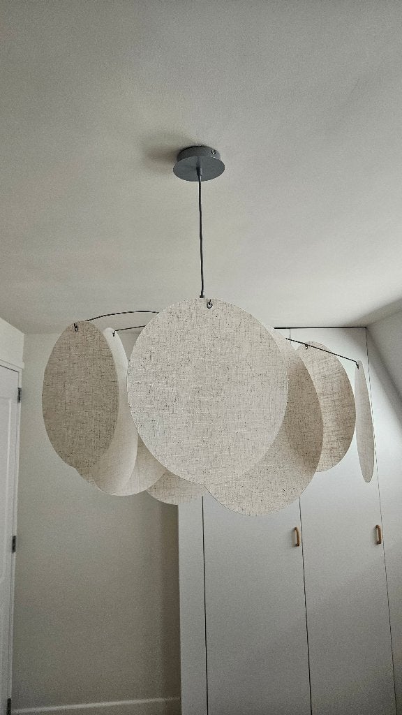 Kwantum hanglamp Heli off-white, Ophalen of Verzenden, Gebruikt, Metaal, E27 (groot)