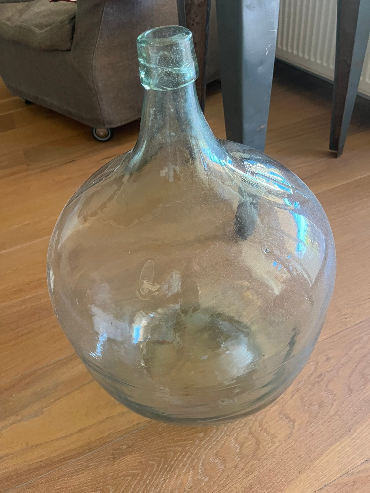 Glazen vaas 58 cm hoog, Huis en Inrichting, Woonaccessoires | Stolpen, Ophalen, Zo goed als nieuw