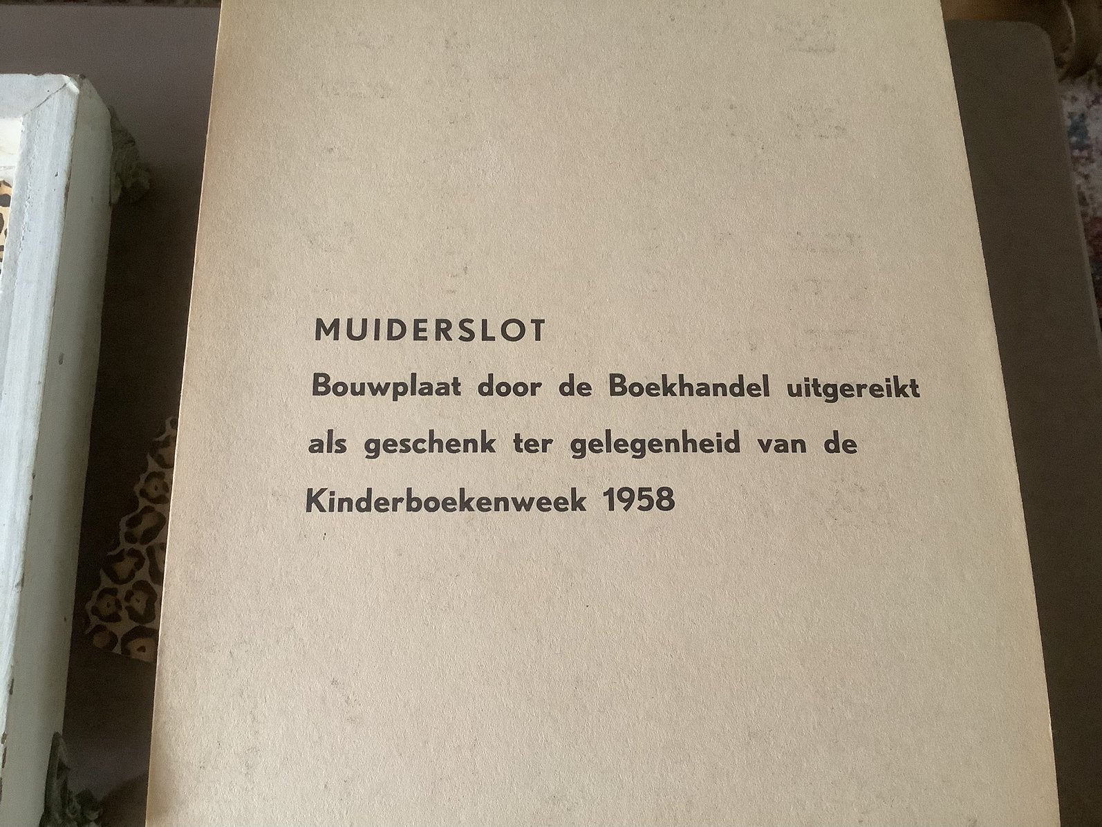 Oude bouwplaat Muiderslot., Ophalen, Zo goed als nieuw