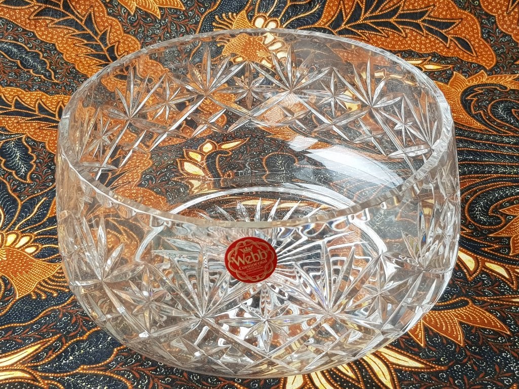 Prachtige oude kom of schaal uit Engeland van Webb kristal., Ophalen of Verzenden