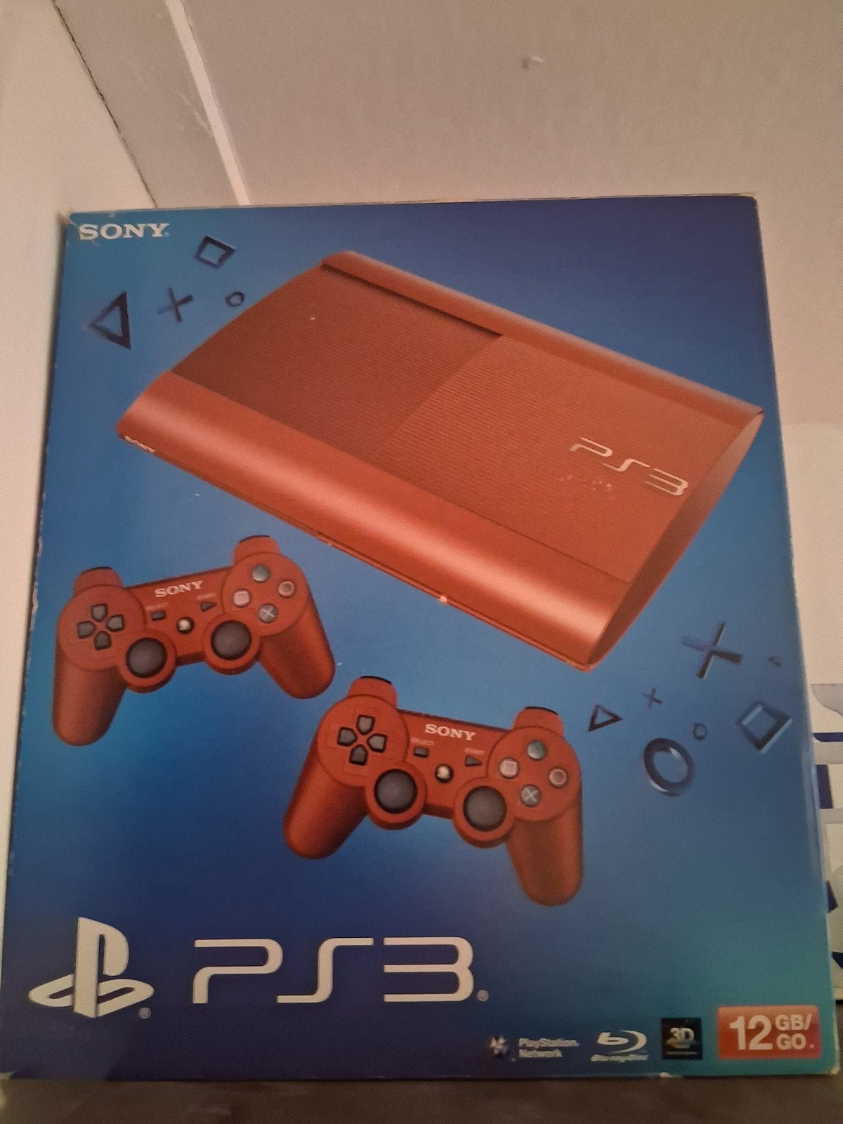 Ps3 garnet red met 2 controllers 12gb, Ophalen, Zo goed als nieuw, Met 2 controllers, Phat
