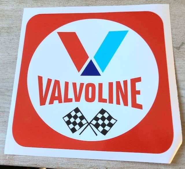 VALVOLINE  motor  oil  Sticker  vintage +- 29cm, Ophalen of Verzenden, Zo goed als nieuw, Motoren