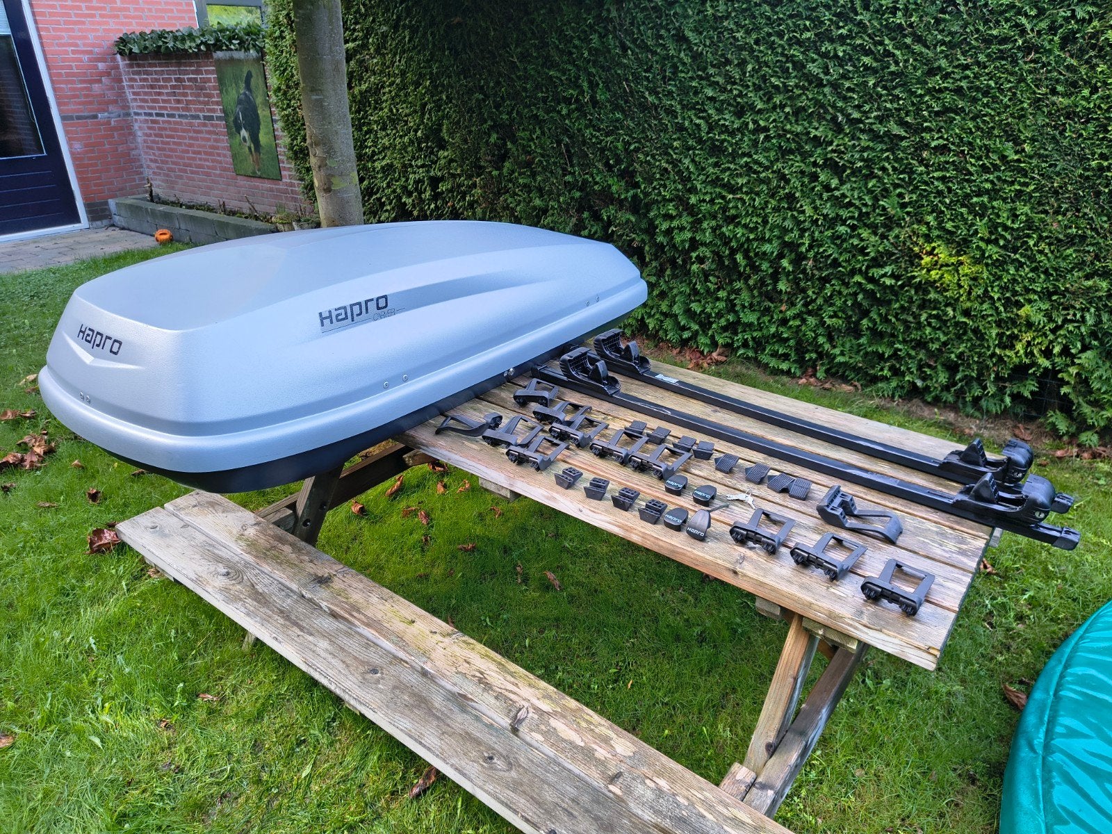 Hapro Carver 5.5 dakkoffer met Hapro Cronos 125 steel drager, Auto diversen, Ophalen of Verzenden, Zo goed als nieuw