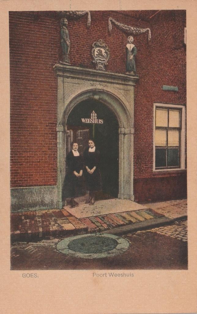 GOES Poort Weeshuis, Verzamelen, Ansichtkaarten | Nederland, Verzenden, 1920 tot 1940, Ongelopen, Zeeland