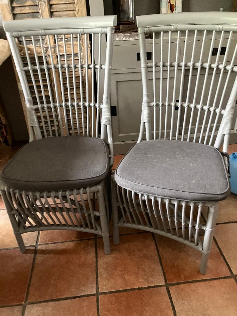 Eet stoelen riviera de maison, Ophalen, Gebruikt, Riet of Rotan, Landelijk