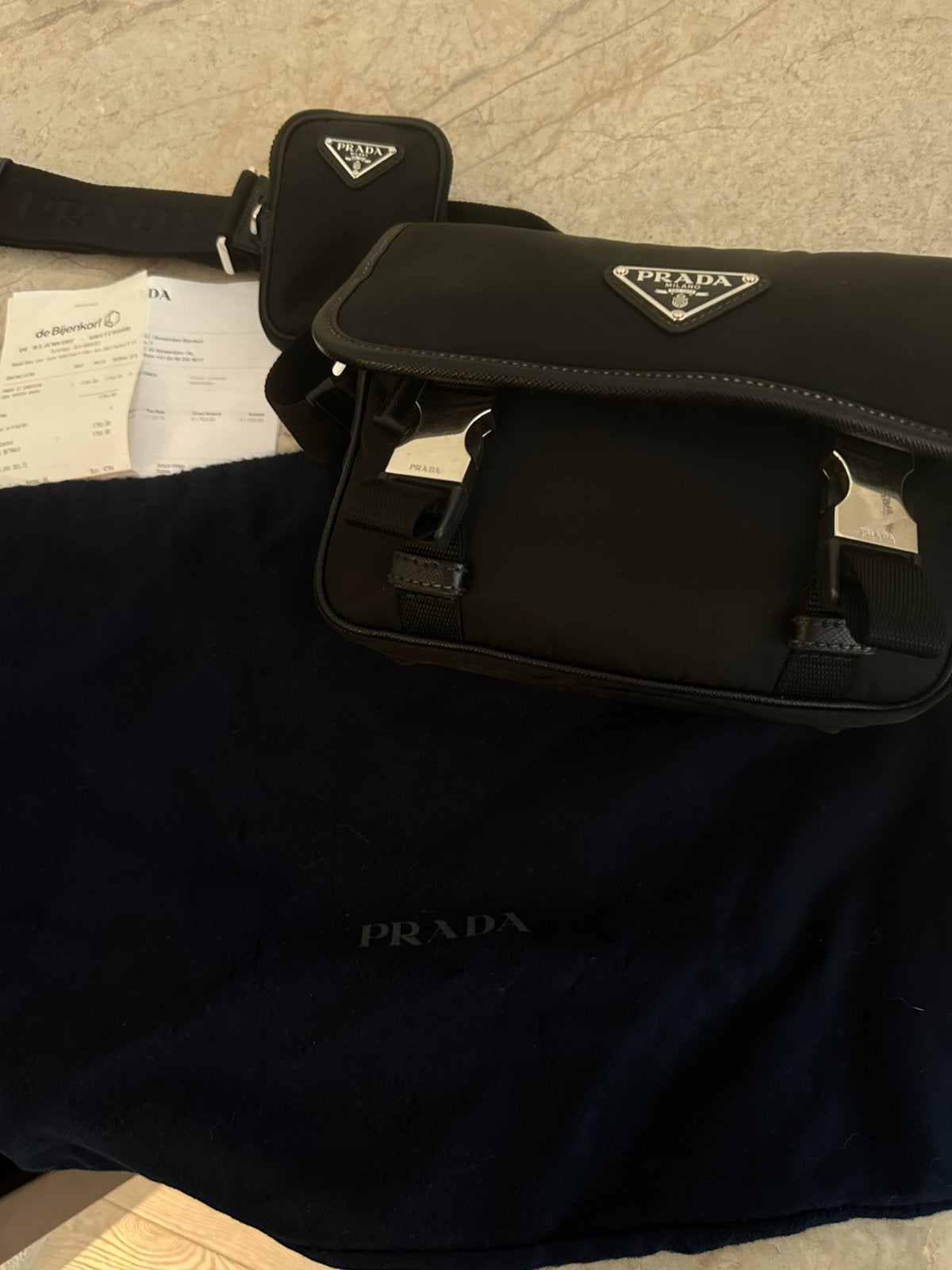 Echte Prada tas, Ophalen of Verzenden, Zo goed als nieuw, Zwart
