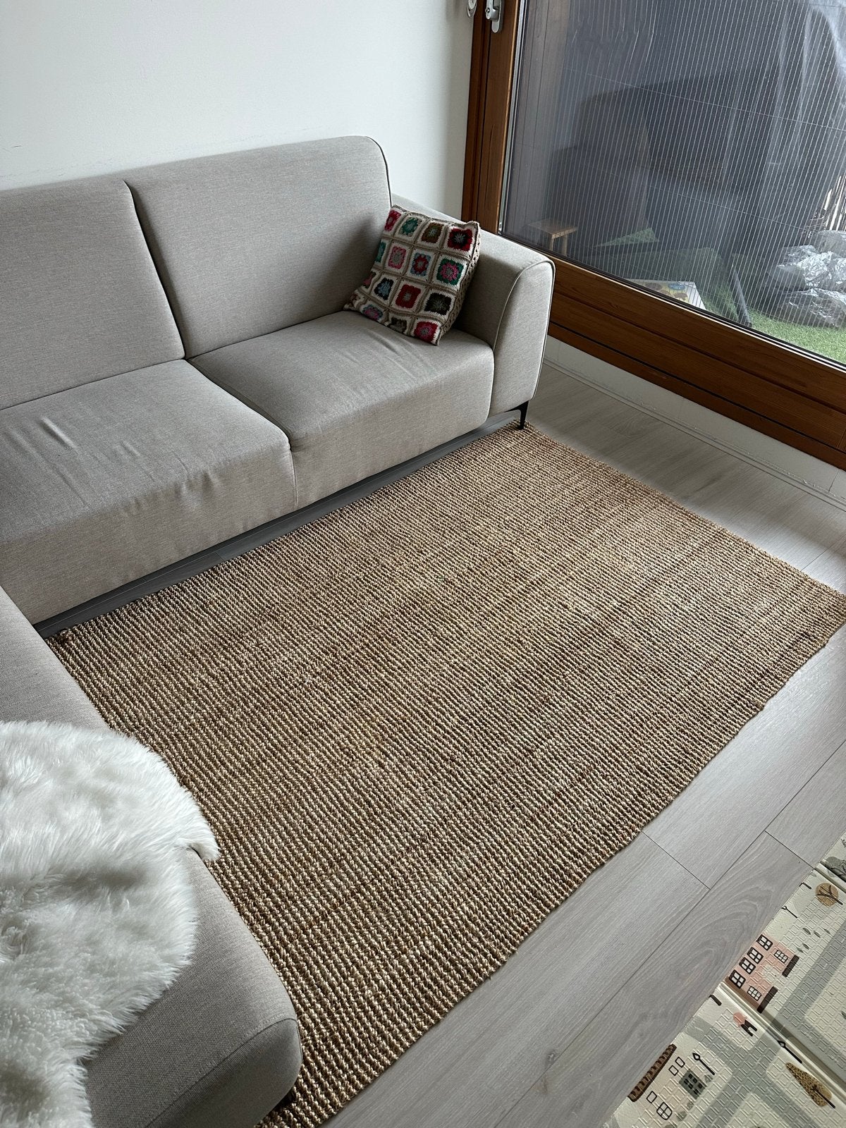 Ikea Lohals vloerkleden set (groot en klein), Ophalen, 100 tot 150 cm, Beige, Zo goed als nieuw