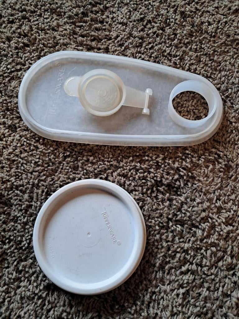 Diverse Tupperware deksels - Rond en Ovaal, Ophalen of Verzenden, Gebruikt, Wit