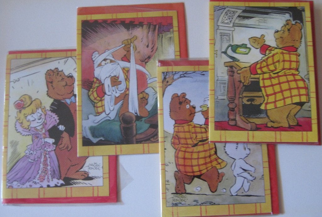 4x wenskaart Olivier B. Bommel / Toonder / Ton Paauw, Verzamelen, Ophalen, Olivier B, Bommel en Tom Poes, Zo goed als nieuw, Overige typen