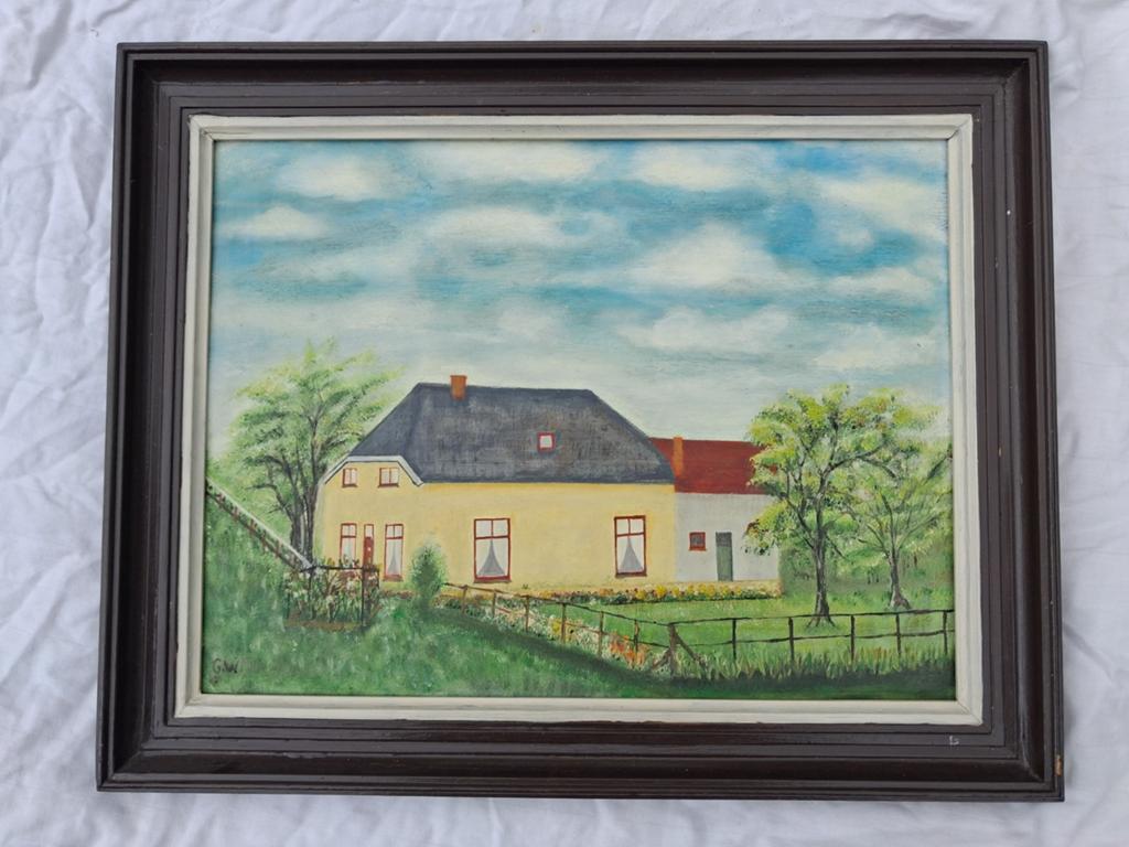 Schilderij Pannerden, Antiek en Kunst, Kunst | Schilderijen | Klassiek, Ophalen of Verzenden