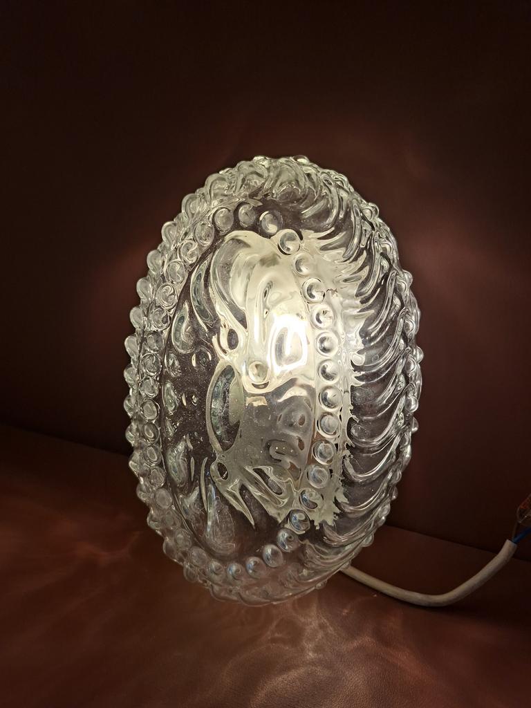 Vintage Bubbel Glas Wandlamp, Ophalen of Verzenden, Glas