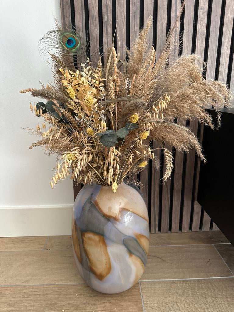Vaas met gedroogde bloemen, Huis en Inrichting, Ophalen, Zo goed als nieuw