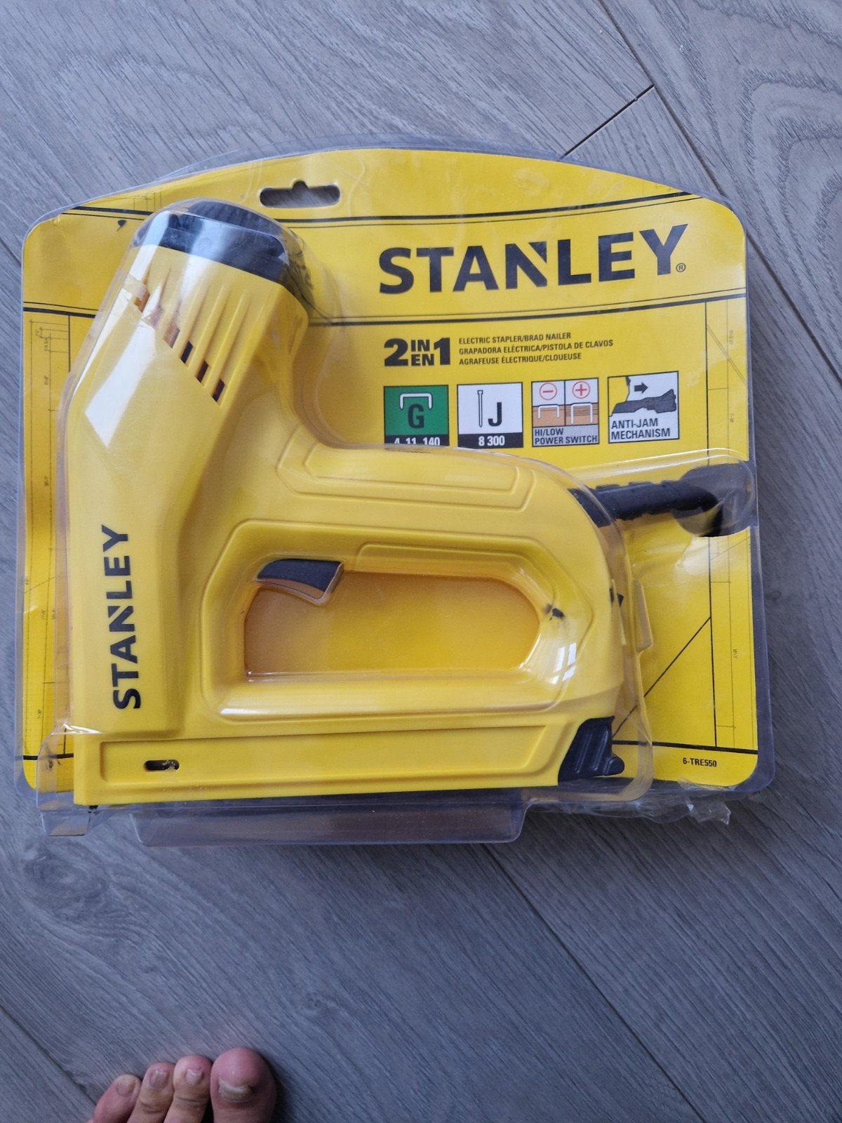 Stanley elektrische tacker TRE550 - Zo goed als Nieuw in ver, Ophalen of Verzenden, Zo goed als nieuw, Tacker/nietmachine, Stanley