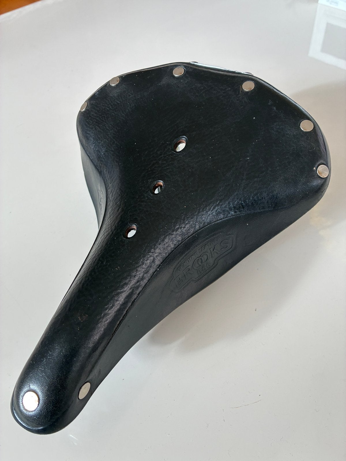 BROOKS B66 fietszadel, zwart in goede en mooie staat, Ophalen of Verzenden, Gebruikt, Zadel, Leer
