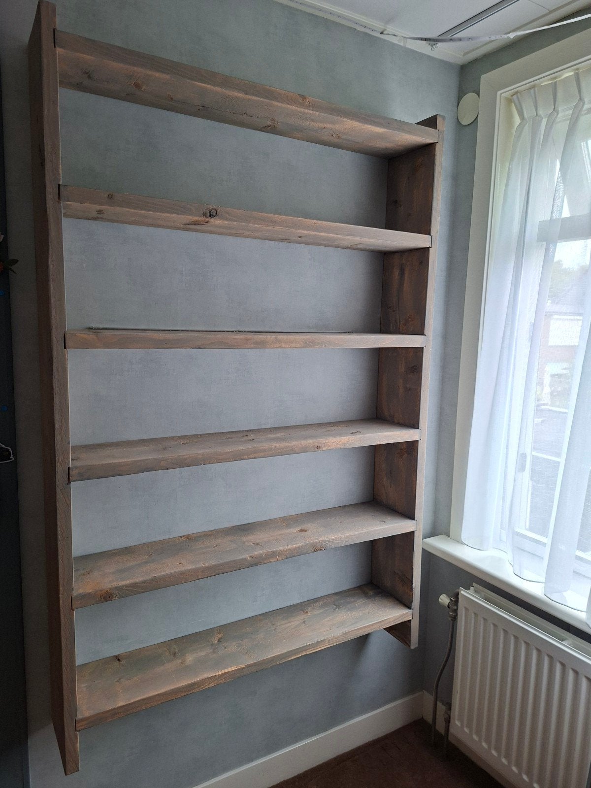 boekenplank / schappen steiger hout, Ophalen, Zo goed als nieuw