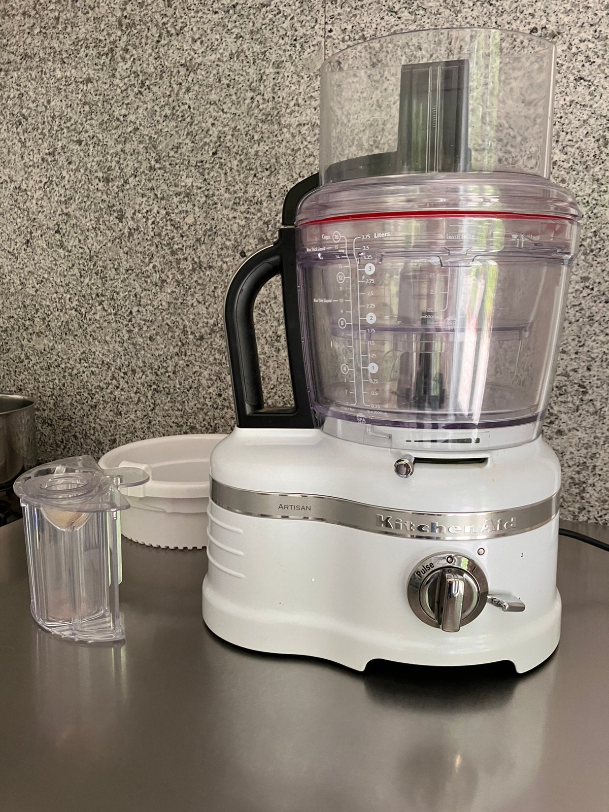 KitchenAid foodprocessor 4 liter Wit, Witgoed en Apparatuur, Keukenmixers, Ophalen, 4 liter of meer, 2 snelheden, Zo goed als nieuw