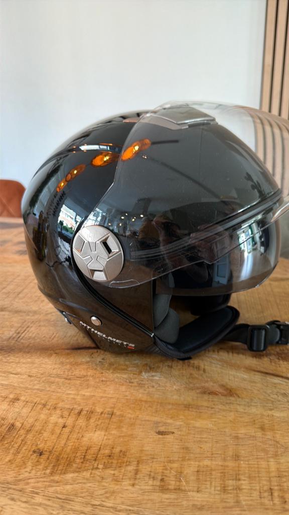 Helm half open met zonnevizier Jethelm, Ophalen of Verzenden, Zo goed als nieuw