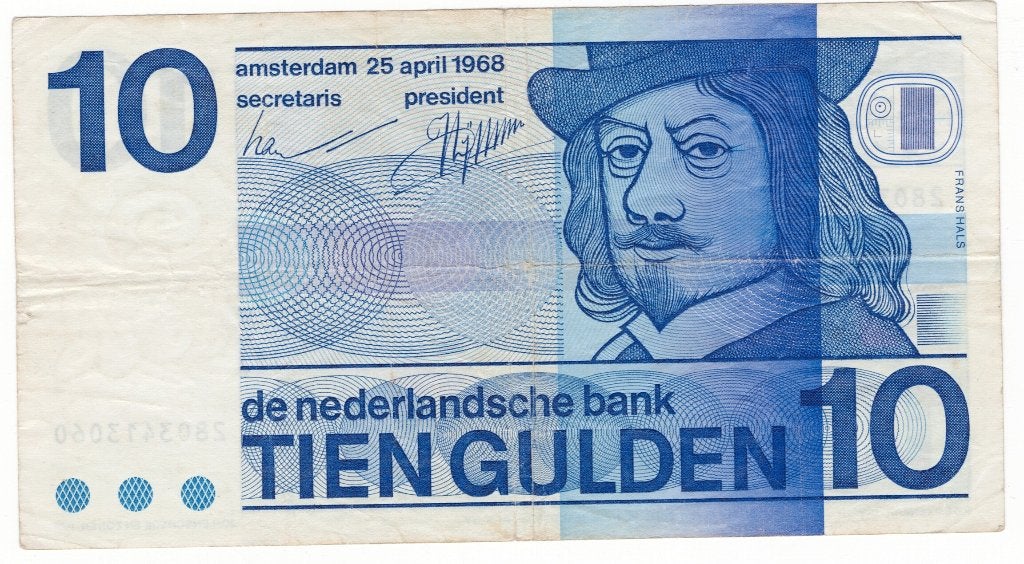 Nederland 10 gulden 1968, Ophalen of Verzenden, 10 gulden, Los biljet