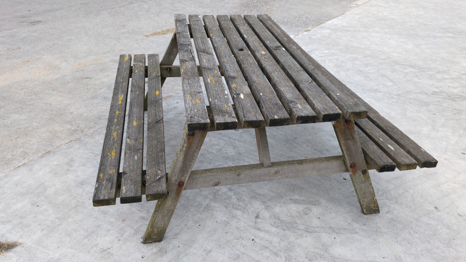Robuuste houten picknicktafel - Gebruikt, Ophalen, Gebruikt, Rechthoekig, Hout