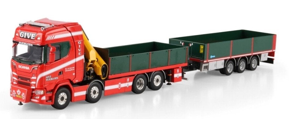 WSI SCANIA AUTOLAADKRAAN + PALFINGER + TRAILER - GIVE, Wsi, ., Nieuw, Ophalen of Verzenden