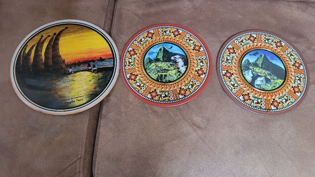 wanddecoratie uit Peru, Ophalen, 25 cm, Meerkleurig, Steen/keramiek