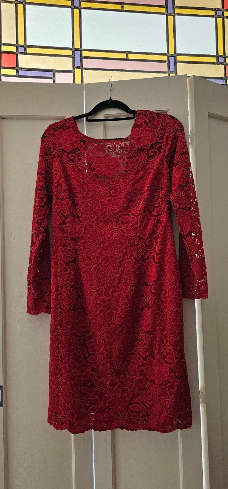 Rode kanten jurk van Steps, maat 40, Kleding | Dames, Jurken, Maat 38/40 (M), Ophalen of Verzenden, Zo goed als nieuw, Steps
