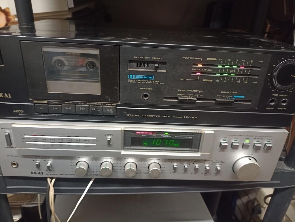 Akai HX-A2 Stereo Cassettedeck - Vintage Audio, Audio, Tv en Foto, Cassettedecks, Ophalen, Enkel, Akai, Tape counter