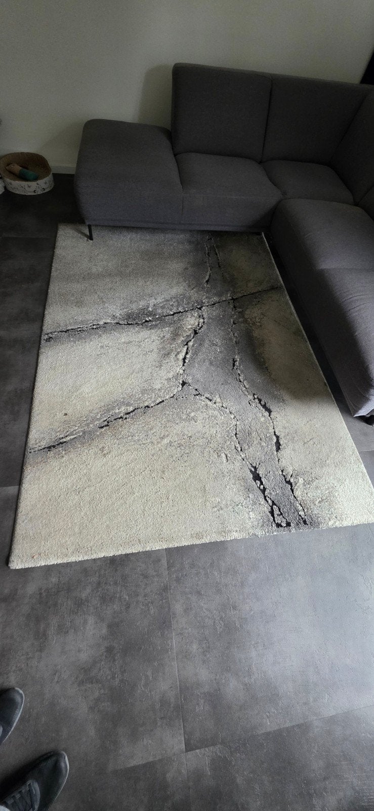 Groot vloerkleed grijs/zwart, Ophalen, Gebruikt, Grijs, 200 cm of meer