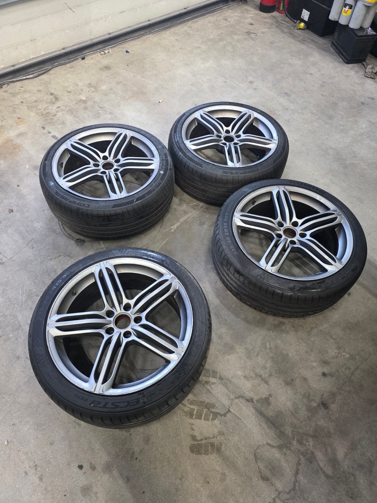 19 inch RS4 reps  velgen met nieuwe banden, Gebruikt, Banden en Velgen, 235 mm, Personenwagen