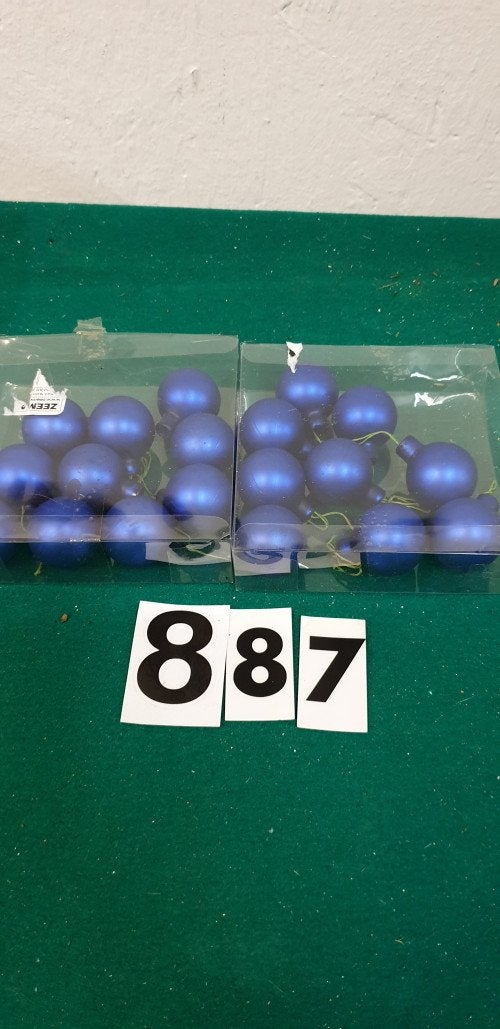 887 ] kerstballen blauw, Ophalen of Verzenden, 'T Olde Gre-j, Info@toldegrej.nl, Endepoelstraat 20f Didam