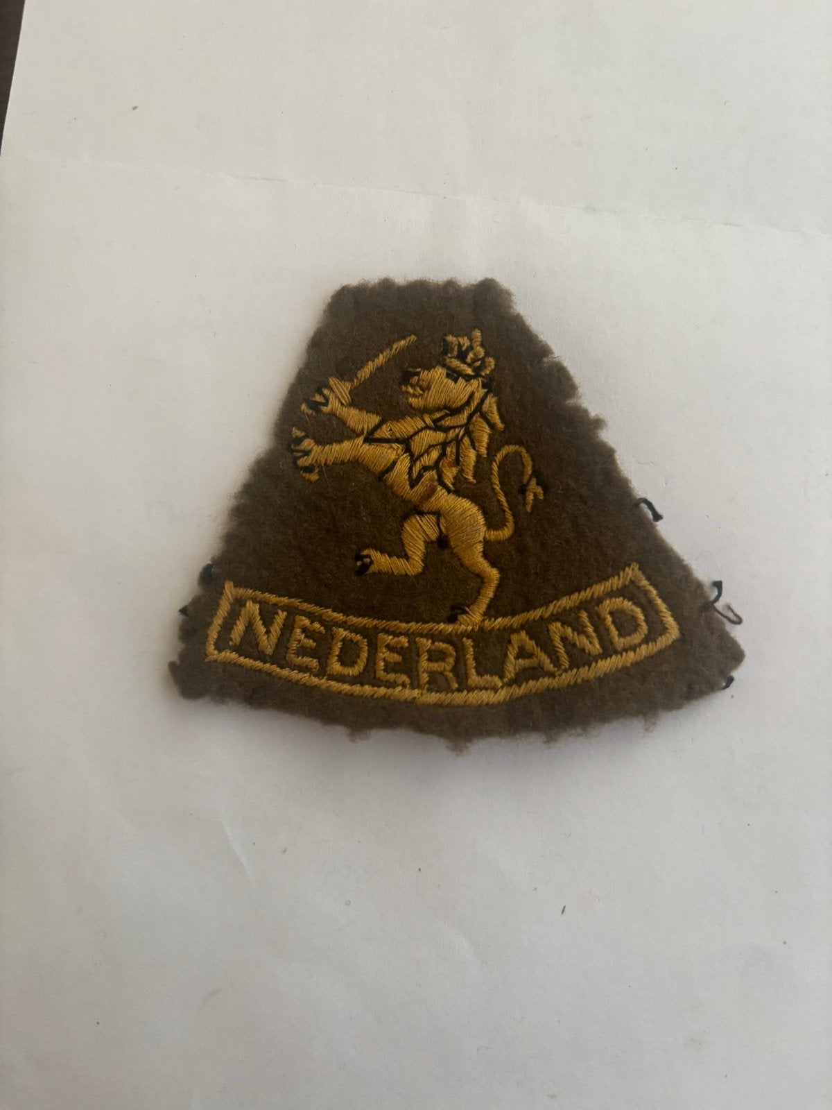 Mouwembleem WO2 Nederland Prinses Irene Brigade, Verzamelen, Ophalen of Verzenden, Landmacht, Nederland, Embleem of Badge