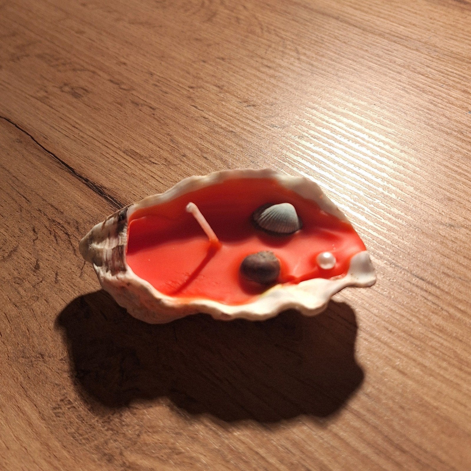 Kaars in een schelp, Ophalen of Verzenden, Kaars