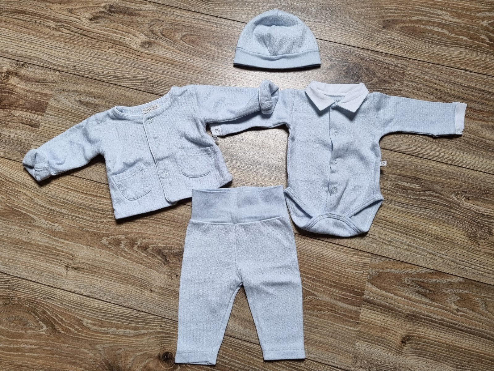 Mats en merthe blauw setje maatje 56, Kinderen en Baby's, Mats en merthe, Ophalen of Verzenden, Zo goed als nieuw, Setje