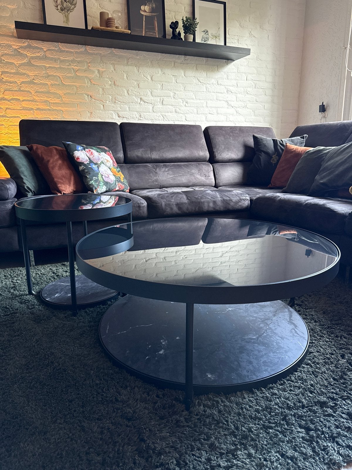 IKEA FRÖTORP salontafel set - gebruikt, Ophalen, Gebruikt, Rond, 50 tot 100 cm