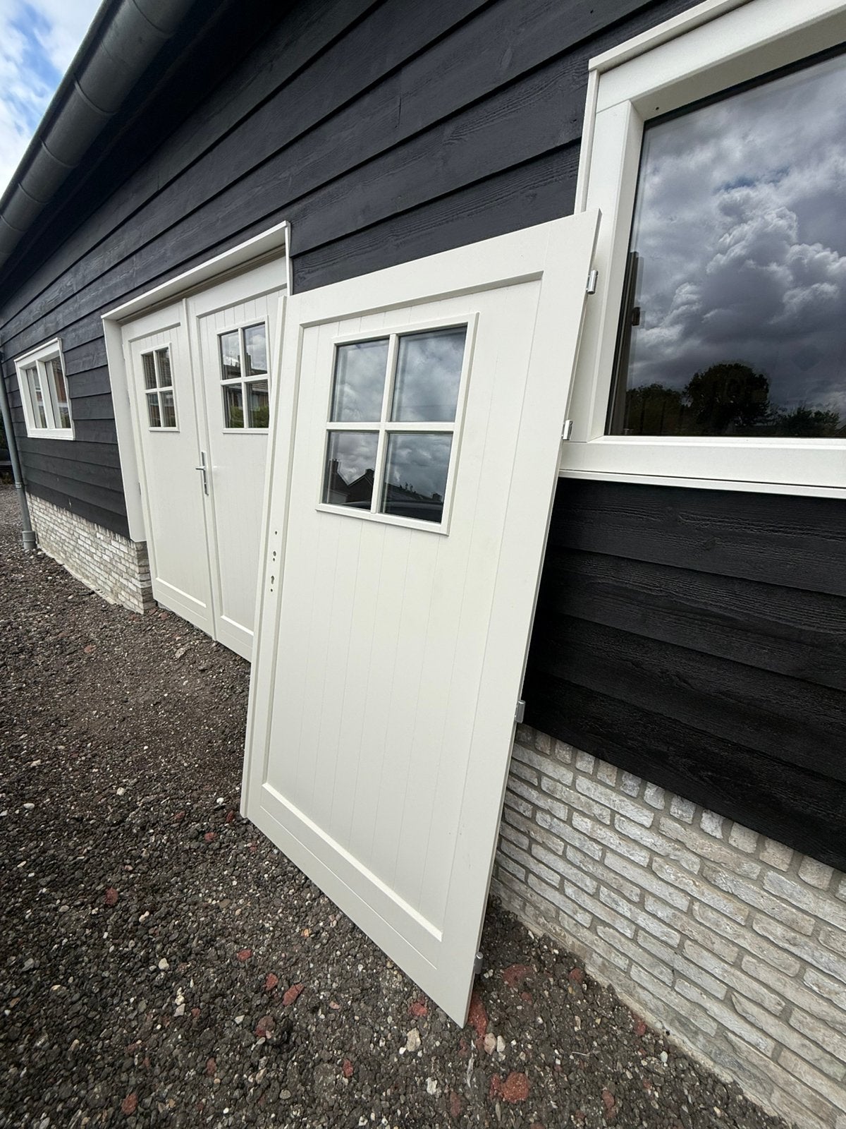 1 stuks garagedeur te koop, Raamkozijn, Zo goed als nieuw, Hout, Ophalen
