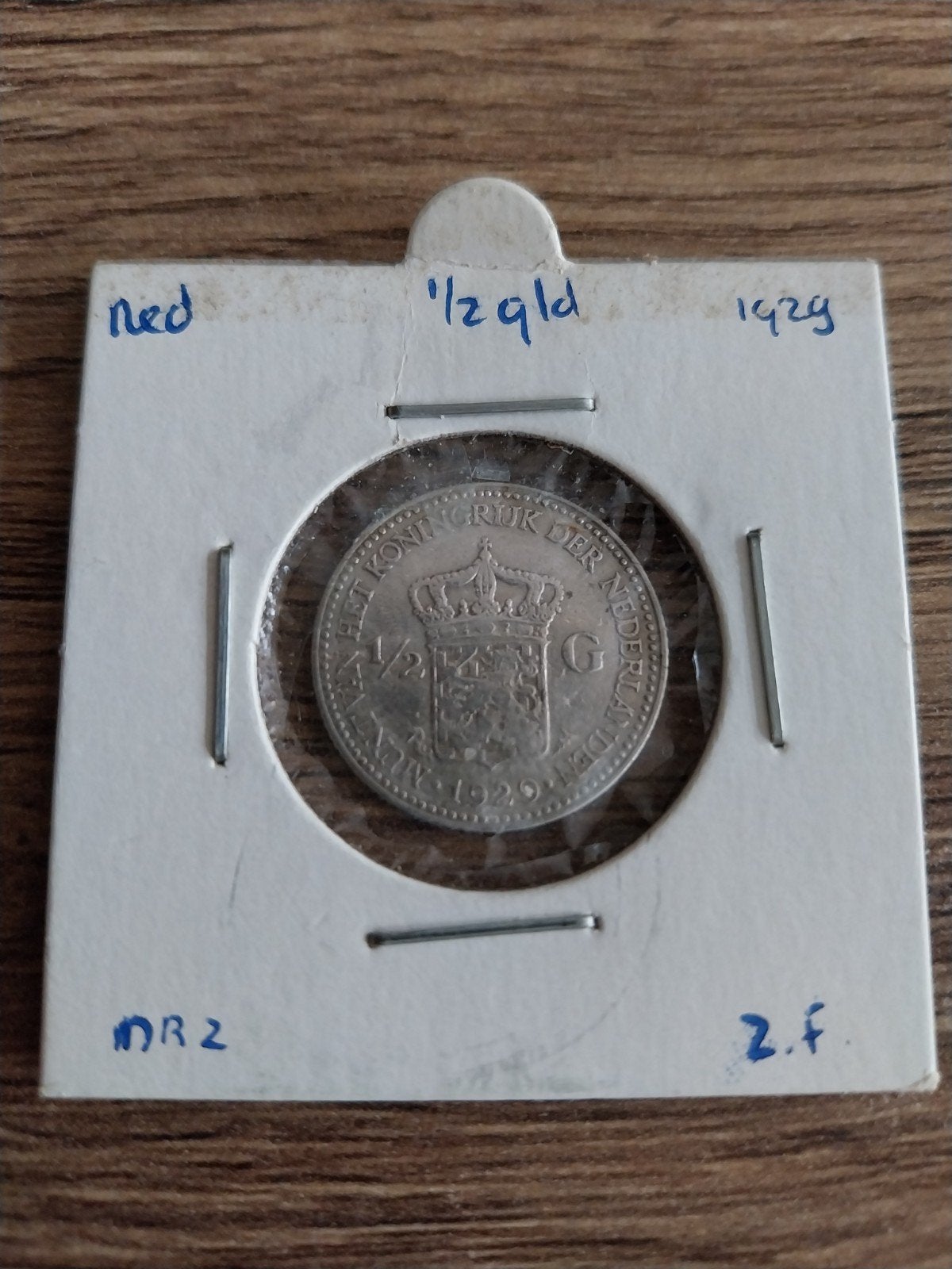 Zilveren halve gulden 1929 Koningin Wilhelmina, ½ gulden, Zilver, Ophalen of Verzenden, Koningin Wilhelmina